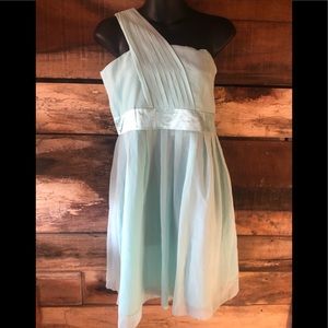 Junior one shoulder simi-formal dress size 14